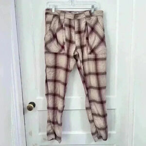 Free People Grunge Goth Skater Girl Plaid Pants Size 4